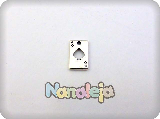 Charm as de picas zamak 16X10mm