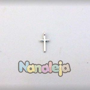 Charm cruz fina peq. zamak 16X8mm