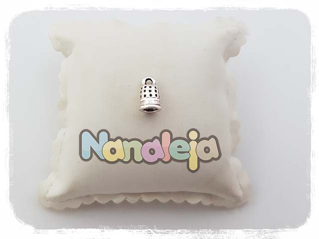 Charm para pulsera dedal zamak 14X9mm