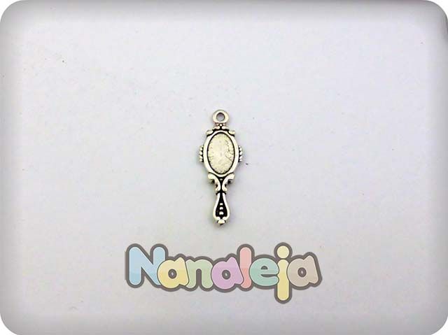 Charm espejo zamak 28X10mm