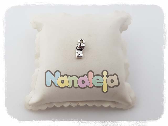 Charm para pulsera cinta métrica zamak 15X6mm