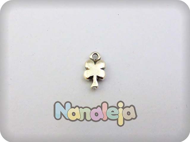 Charm trébol 4 hojas zamak 16X9mm