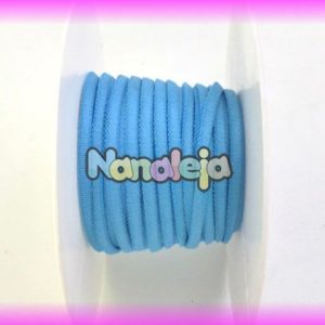 Cordón espaguetti elástico turquesa (precio por metro)
