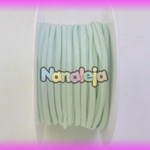 Cordón espaguetti elástico verde agua (precio por metro)