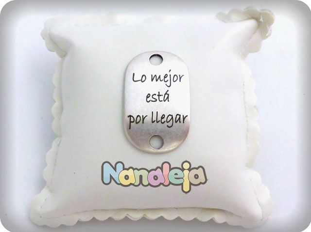Grabado laser en placa lineas redondas texto hasta 5 palabras 40X24mm de zamak