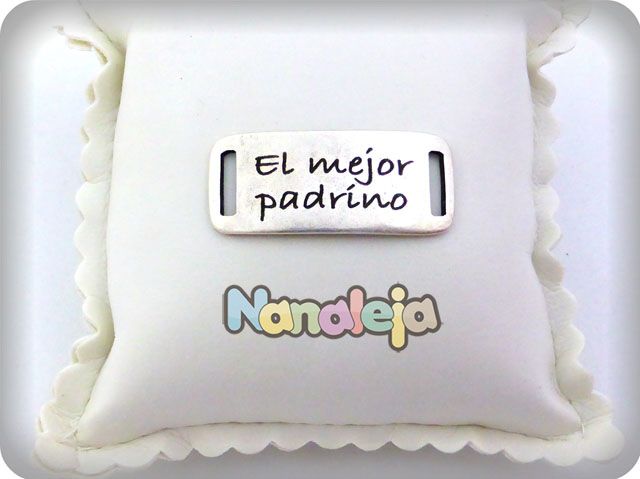 Grabado laser en placa para tiras de 10mm texto hasta 5 palabras 38X16mm de zamak
