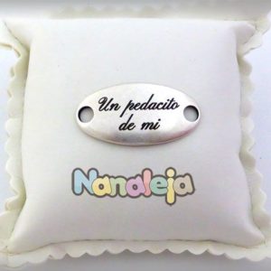 Grabado laser en placa ovalada texto hasta 5 palabras 39X19mm de zamak