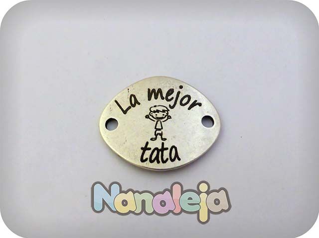 Grabado laser en placa ovalada alta 29X24mm de zamak (Editado con dibujo) 1 Grabado laser en placa ovalada alta 29X24mm de zamak (Editado con dibujo)