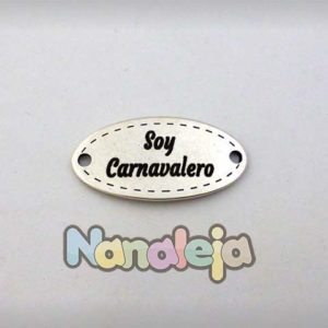 Grabado laser en placa ovalada lineas pezpunteadas texto hasta 5 palabras 39X19mm de zamak