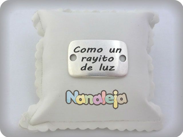 Grabado laser en placa rectangular texto hasta 5 palabras 40X24mm de zamak