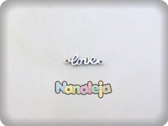 Mensaje Love pequeño dos conectores zamak 21X5mm