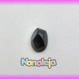 Resina para pegar ovalada negro 14X10mm