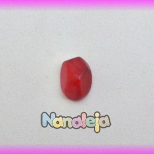 Resina para pegar ovalada rojo 14X10mm