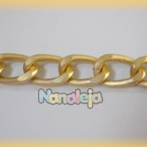Cadena de aluminio dorado mate (precio por trozo de 50cm)