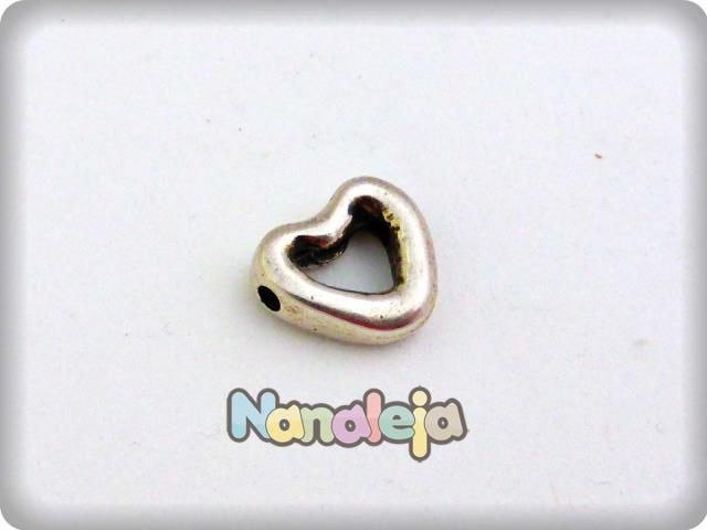 Entrepieza corazón hueco zamak (int. 2,5mm)