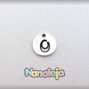 Colgante letra O moneda zamak 14mm