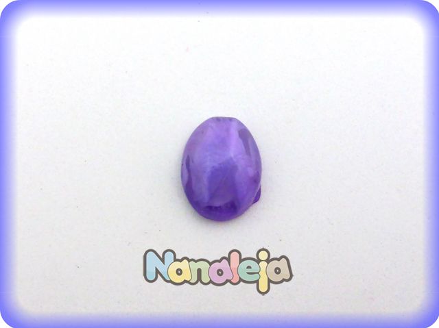 Resina para pegar oval morado 18X13mm