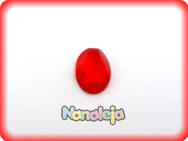 Resina para pegar oval rojo 18X13mm