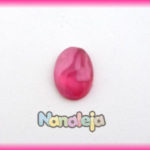 Resina para pegar oval rosa 18X13mm