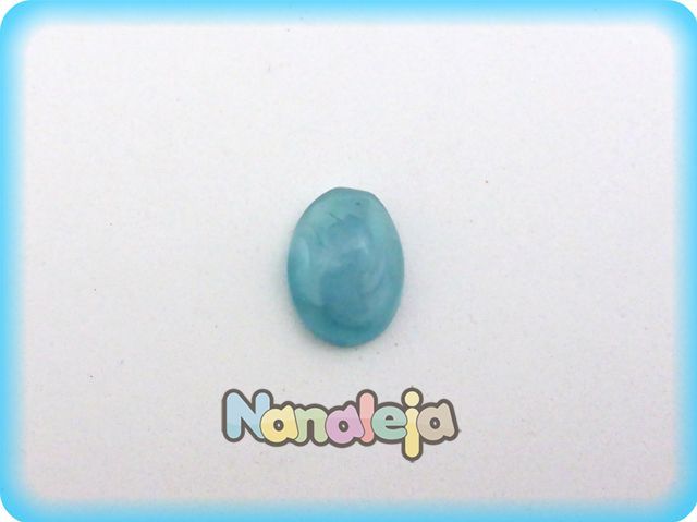 Resina para pegar oval turquesa 18X13mm