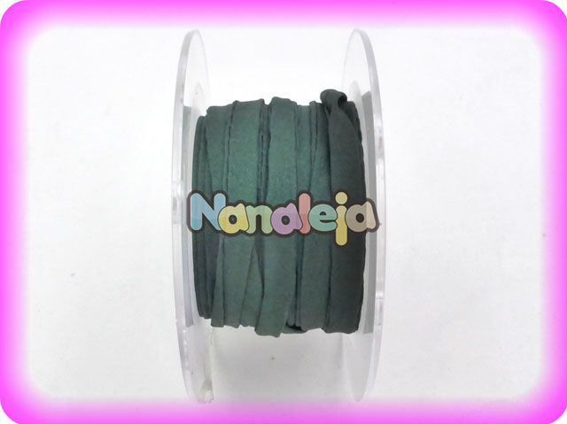 Seda natural cosida para pulseras de 5mm verde oscuro (precio por cm) 1 Seda natural cosida para pulseras de 5mm verde oscuro (precio por cm)